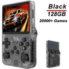 AIHONTAI Noir 128g - Console de jeux vidéo rétro R36S, 20000 jeux classiques intégrés, écran IPS 3.5 pouces, système O