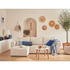 BESTMOBILIER Topaze - canapé d'angle réversible - 4 places - convertible avec coffre - en velours côtelé - Beige