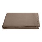 Drap plat Palace pur coton teint lavé, 63 fils/cm² Vent du sud - Palace Tabac - 240 x 290 cm pour lit 2 places