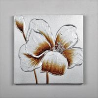 Tableau déco Fleurs  141 -  Toile peinte à la main  -  30 x 30 x 2,5 cm