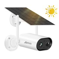 ANRAN Caméra de Surveillance 2K 3MP sans fil extérieur à batterie Panneau Solaire Wifi Détection PIR Audio Bidirectionnel-S01