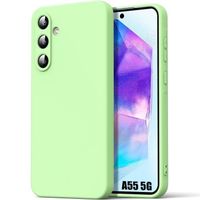 Coque Silicone pour Samsung Galaxy A55 5G - Protection Slim Antichoc Anti-Rayures Vert