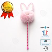 CONFO® Stylo signature stylo gel créatif mignon oreille de lapin en peluche 0.5 stylo à eau noir stylo papeterie stylo à bille rose