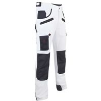 Pantalon artisan peintre avec poches genouillères - AEROSOL - Blanc / Gris Nuit
