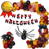 TD® Halloween decoration  joyeux halloween chauve souris drapeau fête décoration arrangement ballons halloween