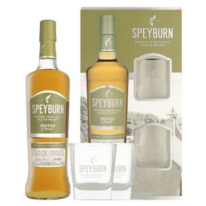 WHISKY BOURBON SCOTCH Speyburn Bradan Orach Coffret avec 2 verres