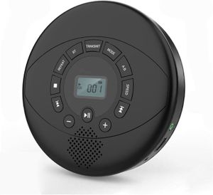 BALADEUR CD - CASSETTE Noir Lecteur CD Bluetooth de bureau avec haut-parl