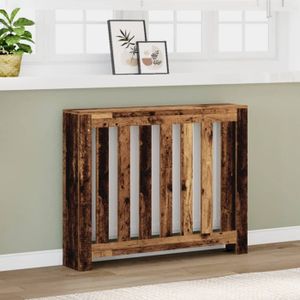 Cache Radiateur Moderne En Bois - Noir, Design à Lattes, Avec étagère Pratique - Dimensions 104x20x82 Cm, à Monter Soi-même - 4
