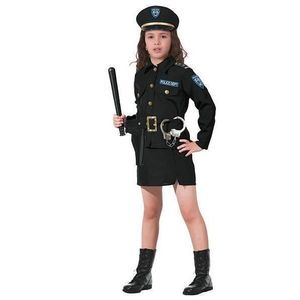 Déguisement Policière bleu et noir, fille - deguiz-fêtes