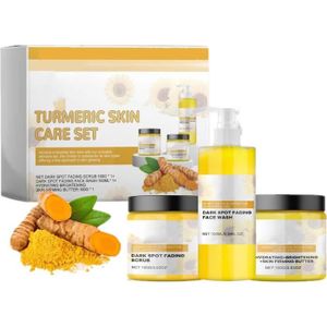 GOMMAGE CORPS Turmeric Skincare Set, Turmeric Glow Scrub, Turmeric Glow Face Wash combo, Exfoliation and Deep Hydration for All Skin Types