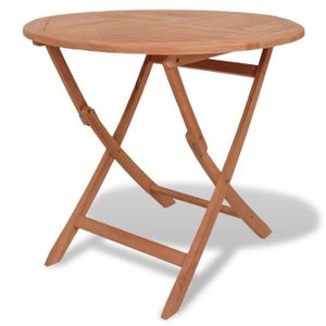 TABLE DE JARDIN  Table pliable de jardin - Bois de teck solide - 85
