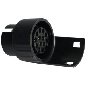 Adaptateur Monobloc Schwabe 13/7 Prise Mâle Raccord Voiture 13 Broches Pour Caravane 7 Broches - IP44 Made In Germany Noir - 60439