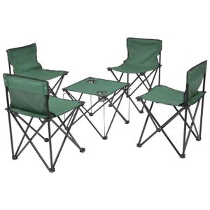 Pour Ext/érieur Jardin Pique-Nique Camping R/églable En Aluminium Et Mdf Couleur Blanc//Cr/ème Chaises De Camping Pliante Pliable Portable 120 Cm Ecd Germany Set Table