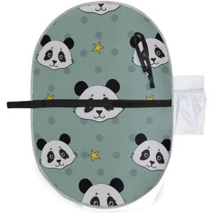 Panda Face Matelas à Langer Réutilisable Portable Matelas À Langer Pour Bébé 27,5 x 19,7 Pouces 