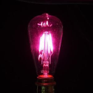 AMPOULE - LED E27 ST64 4W Vintage Edison ampoule led 220V Rouge 