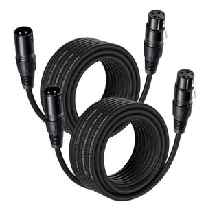 CÂBLES - JACK Cable Xlr 10M 2 Paquet Cable Microphone Xlr Male F