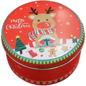 TOYANDONA Boîtes à Bonbons en Fer Blanc de Noël Boîtes en Métal de Noël Boîte à Biscuits Boîtes-Cadeaux en Fer Blanc avec Couvercle avec Motif de Renne pour Décoration Suspendue d/'arbre de