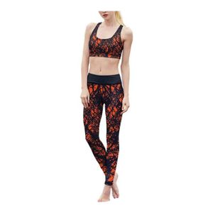 Multicolore Imprimé Vêtement Sport Ensemble Femme Deux