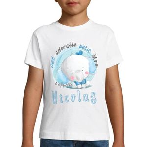 T-SHIRT Nicolas | T-Shirt Enfant pour Jeune garçon de 4 à 