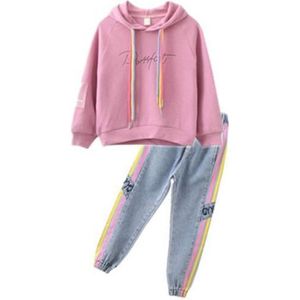 Sweat à capuche et pantalon de Jogging pour filles de 6, 8, 9, 10