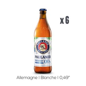 BIERE Pack Bières Paulaner HefeWeiss Sans Alcool - 6x50cl - 0,49%