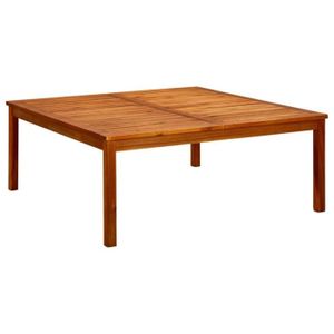 TABLE BASSE JARDIN  ABB Table basse de jardin 110x110x45 cm Bois solide d'acacia - Qqmora - NXA37822