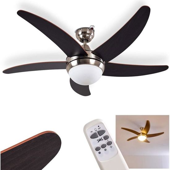 KLARSTEIN Bolero - Ventilateur de plafond 2 en 1, diamètre de 134 cm, lampe avec puissance 55 W