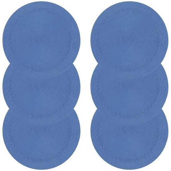 Fanquare Set De 6 Sets De Table Ovales Tressés En Coton Beige – 30x40 Cm, Résistants à La Chaleur, Lavables, Antidérapants