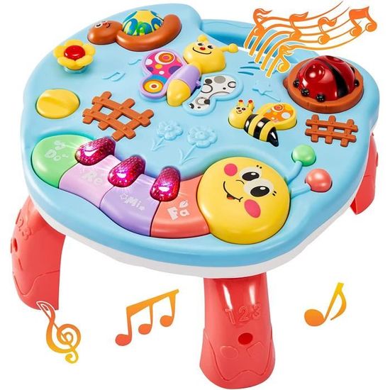 Table d'activité Musicale - Jouets Musicaux pour Enfants - Bébé Jouet Cadeau - 12 Mois - 3 Ans