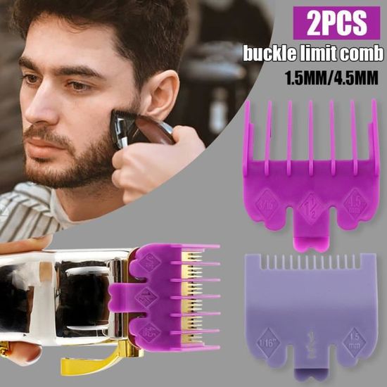 Ensemble de peigne de limite d'outil de peigne de guide de 2pcs 1.5mm - 4.5mm pour la tondeuse à cheveux électrique - Return 5920