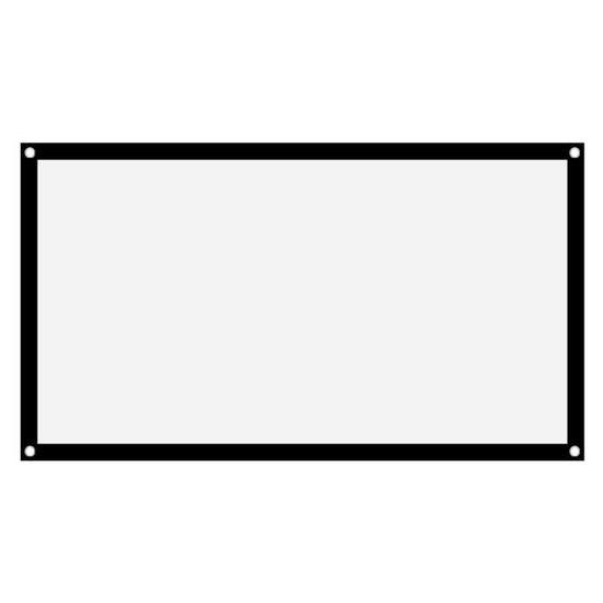 Écran De Projection De Rideau De Projecteur En Polyester Blanc Doux 16: 9 épaissi Portable 72