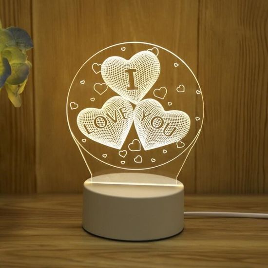 Lampe de coeur, décoration de coeur, décor de jour de Valentine, cadeau  d'amour pour elle, cadeau de thème de coeur, lampe de table décorative,  lampe faite main en céramique -  France
