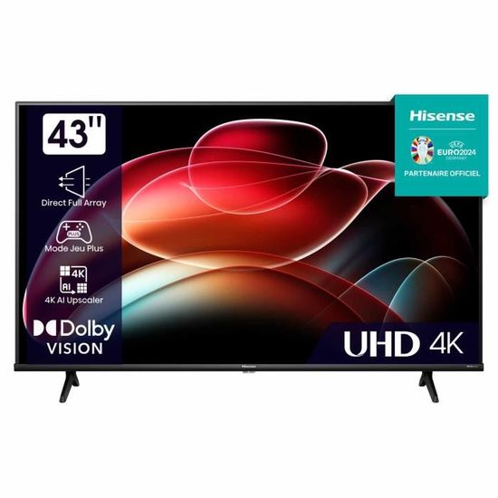 HISENSE 43A6K - TV LED 43"(108cm) - UHD 4K - Dolby Vision - Smart TV - 3 x HDMI