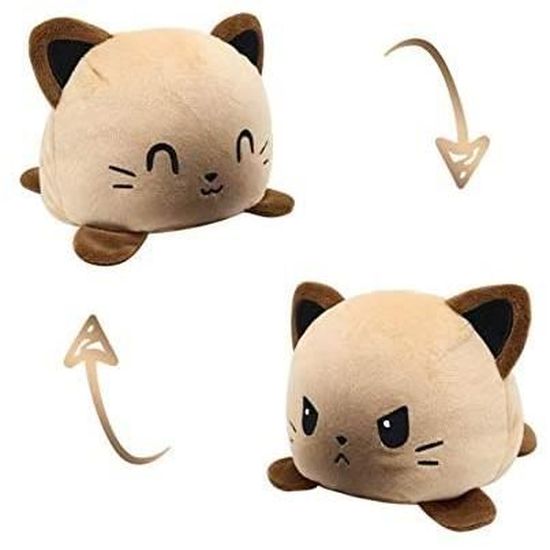 Peluche Reversible Pour Chien De Chat En Peluche Double Face Flip Animal Doll Toys Chat Kaki Cdiscount Jeux Jouets