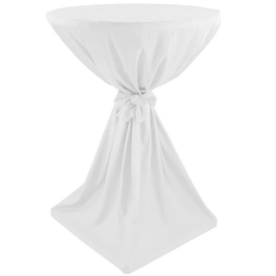 Housse De Table Haute Cocktail Highdi - Spandex Extensible 60x110cm - Pour Mariage, Fêtes - Rose Rouge