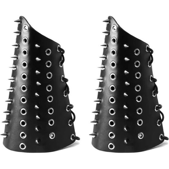 Manchette Rayée Noire Et Blanche Sans Doigts – Style Punk Gothique Y2K – Unisexe Pour Femme Et Homme - 2