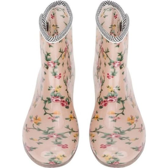 VGEBY Bottes de pluie femme Bottes de pluie imperméables antidérapantes pour femmes, chaussures de jardin (38)
