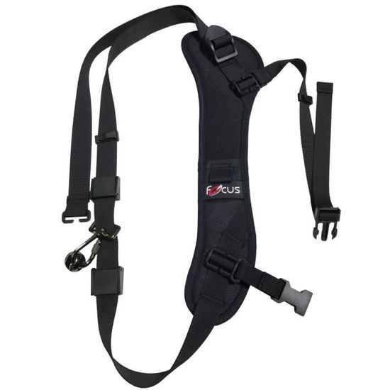 CELLONIC Sangle Réglable Pour Appareil Photo Reflex Hybride Compact - Sangle De Cou Ergonomique Noire