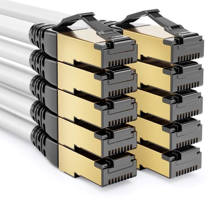 Module Keystone DIGITUS Cat 8.1 Blindé - Prise RJ45 2000 MHz - 40Gbit/s - Montage Sans Outils - 2 Pièces