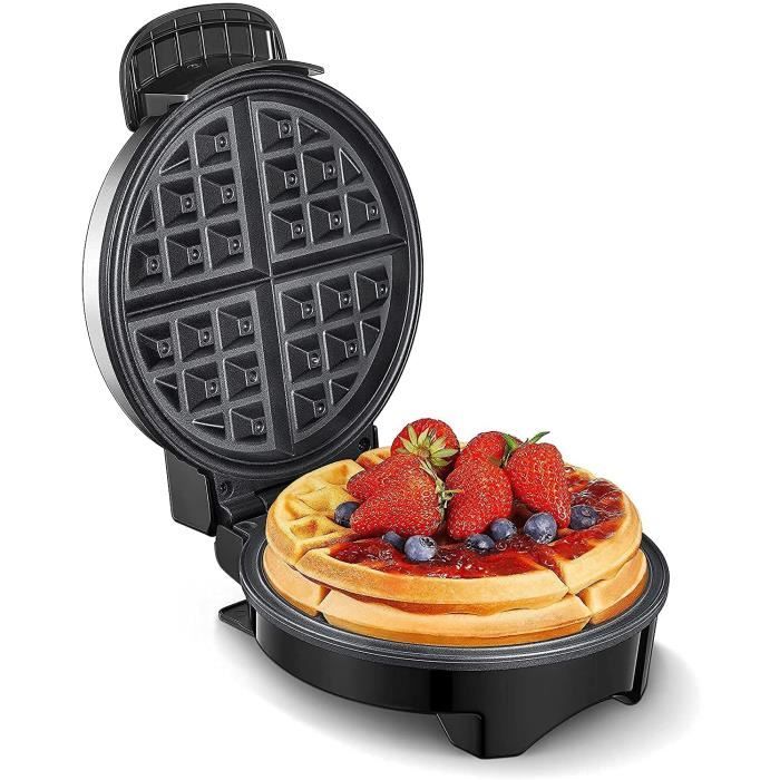 AICOOK Mini Gaufrier Machine Electrique - 850W - Voyants LED - Thermostat Réglable