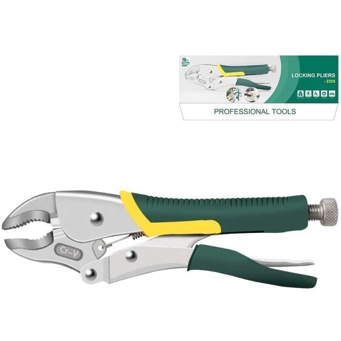AIRAJ Pince étau 220 mm,Matériau CR-V,Haute rigidité,Poignée TPR ergonomique,Mâchoires réglables,Antirouille et anticorrosion