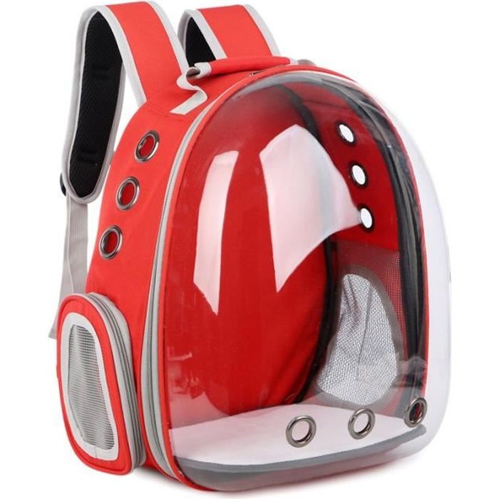 Ecent Sac à dos de voyage transport tout transparent avec une visibilité 180° pour chat 6,5 kg chien 5 kg