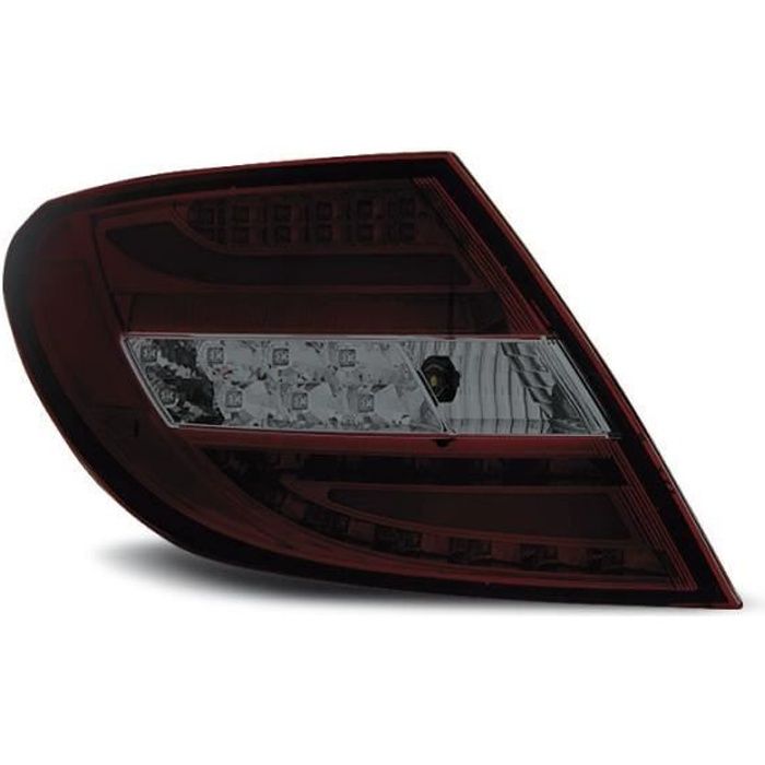 Paire de feux led LTI Mercedes classe C W204 berline 07-10 rouge fume LDME69