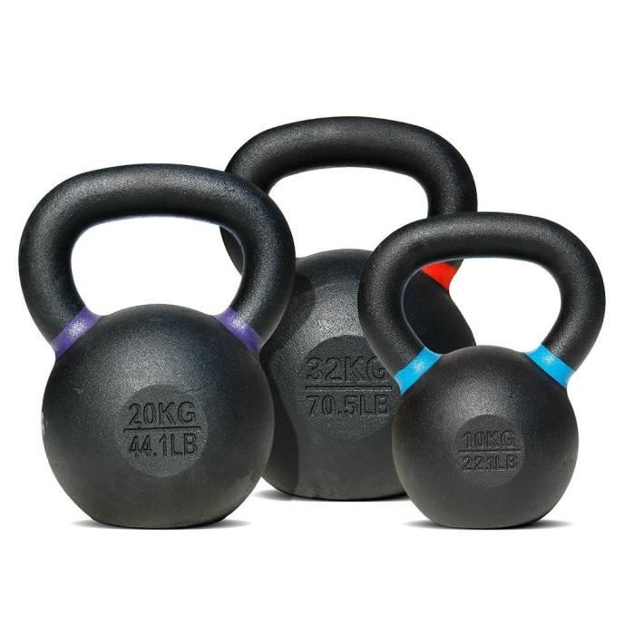 Kettlebells avec revêtement en poudre Body-Solid 4 kg - gris/noir - TU