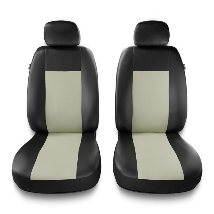 2CM-BE Beige - Housses de sieges universelles compatibles avec RENAULT TWINGO 1 2 3 I II III (simili cuir) PU0839