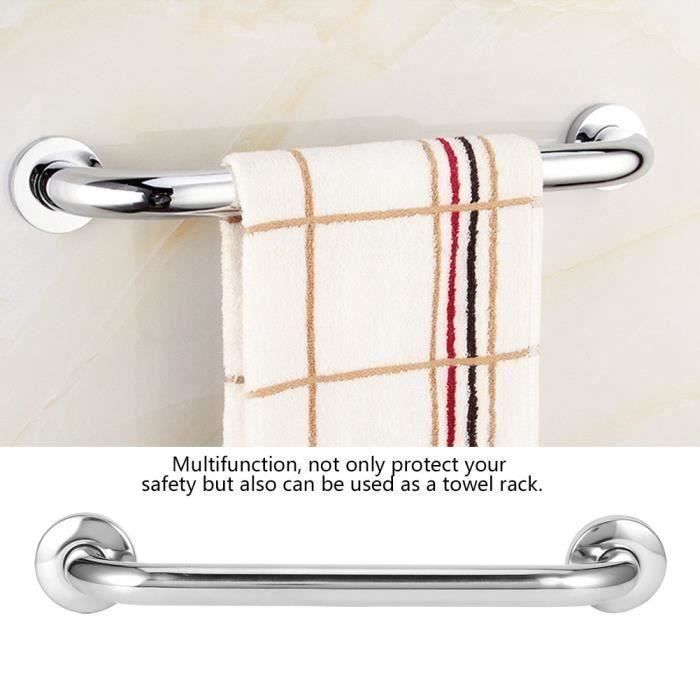 Barre d 'Appui en Acier Inoxydable de Bain Antidérapante Poignée de Sécurité de Douche pour Toilettes Baignoire(39,5 cm ) -TUN