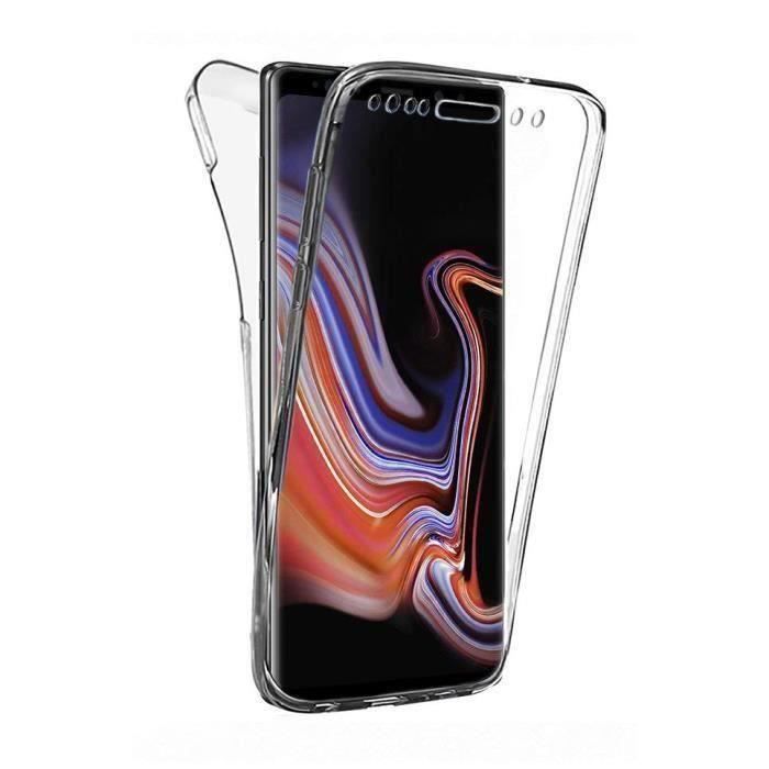 Coque 360 Degre Samsung Galaxy Note 9 Coque Silicone Gel Protection Integral Transparente, Antichoc pour Note 9