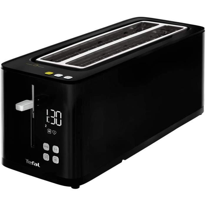 Tefal Smart'n Light Grille-Pain 2 fentes, Fonction éco, Ecran numérique, 7 niveaux de dorage, Arrêt, Décongélation, Réchauffage, Cen