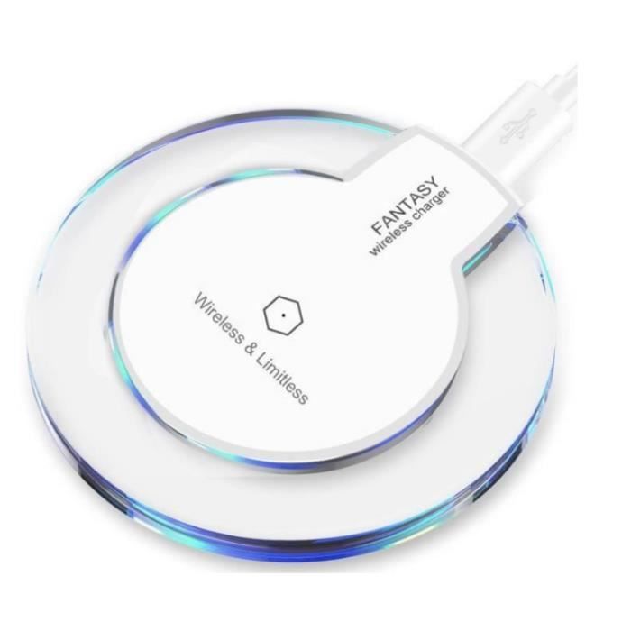 Blanc Chargeur sans fil Pad de charge pour Apple iPhone 5 5S 6 6S 7 Plus