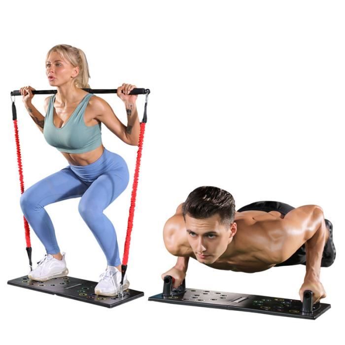 MOYOTEC 14-en-1 Planche à Pompes Pliable Planche de Musculation Multifonction Push Up Board avec Poigné Pliable pour Fitness Maison